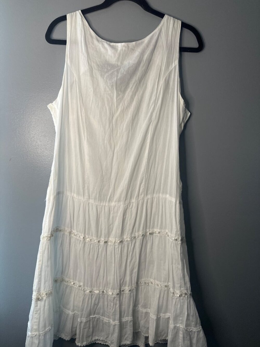 JFW White Milkmaid Cottagecore Dress Sleeveless Romantic Sundress Size M - Picture 7 of 7